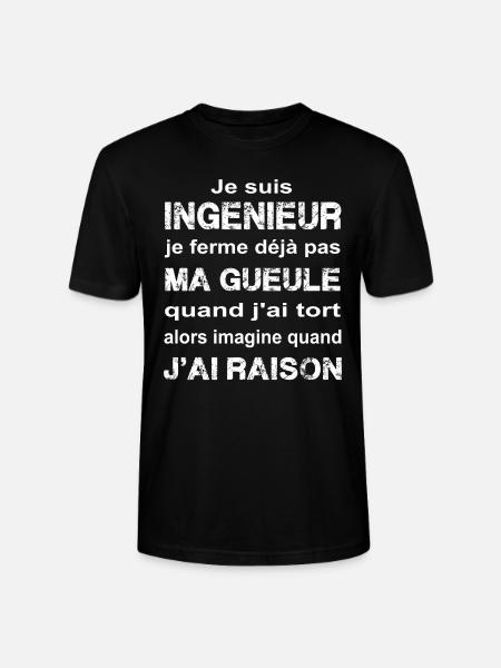 Ingenieur - T-shirt bio CRAFTER Stanley Stella Unisexe - noir