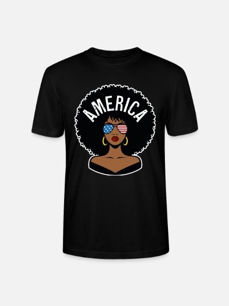 Amerika Afro - Stanley/Stella Unisex Bio-T-Shirt CRAFTER - Schwarz