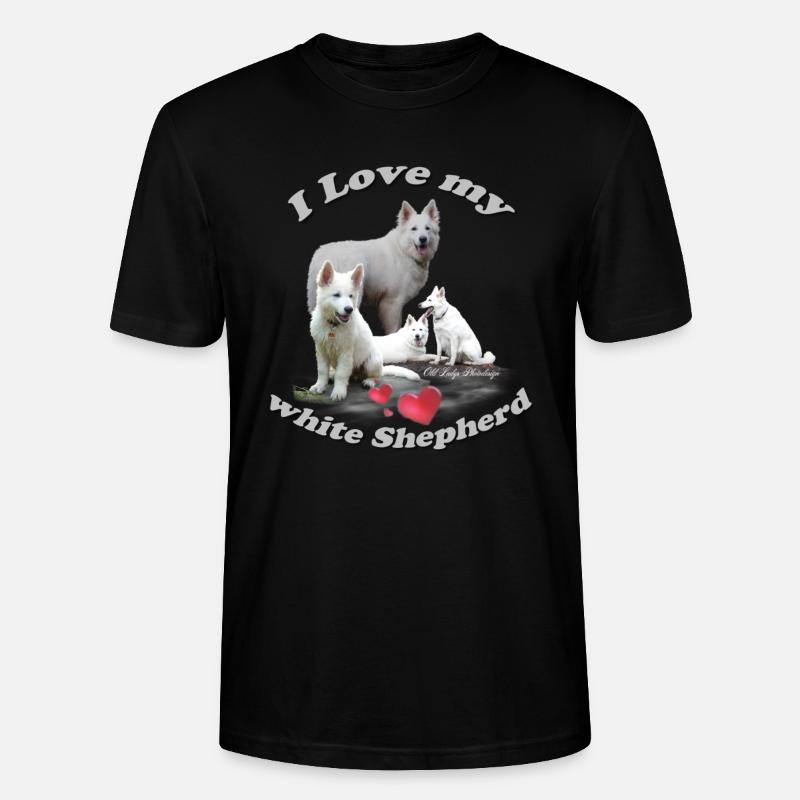 weißer Schäferhund - Stanley/Stella Unisex Bio-T-Shirt CRAFTER - Schwarz