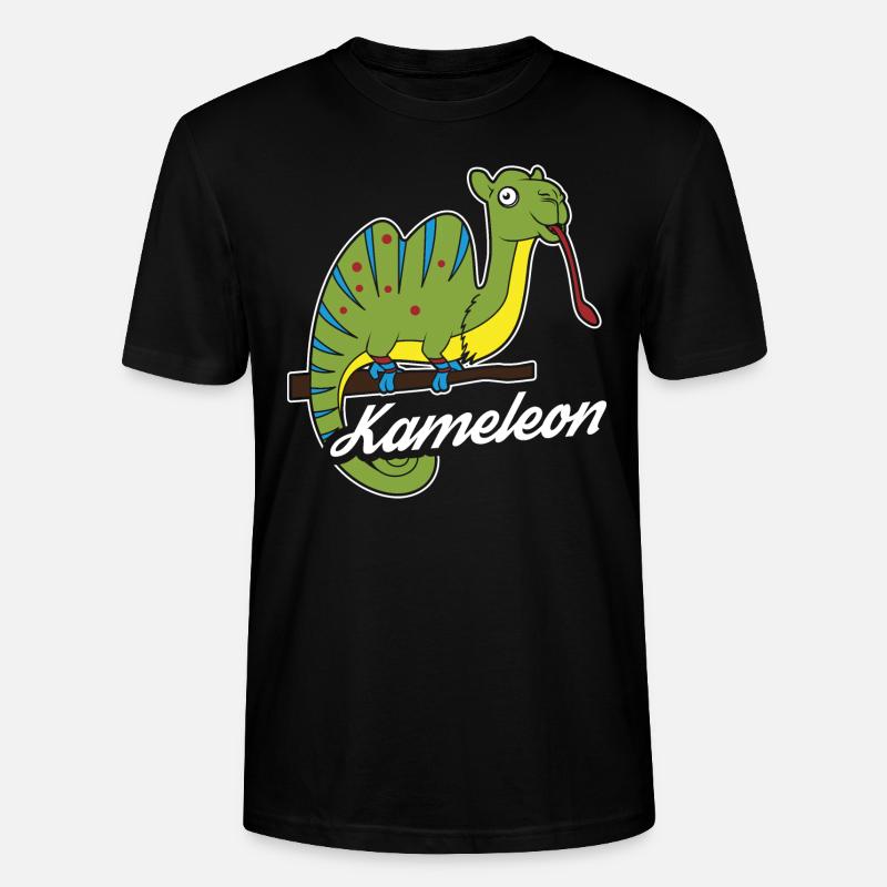 Chamäleons, Leguan oder Kameleon Tierliebe - Stanley/Stella Unisex Bio-T-Shirt CRAFTER - Schwarz