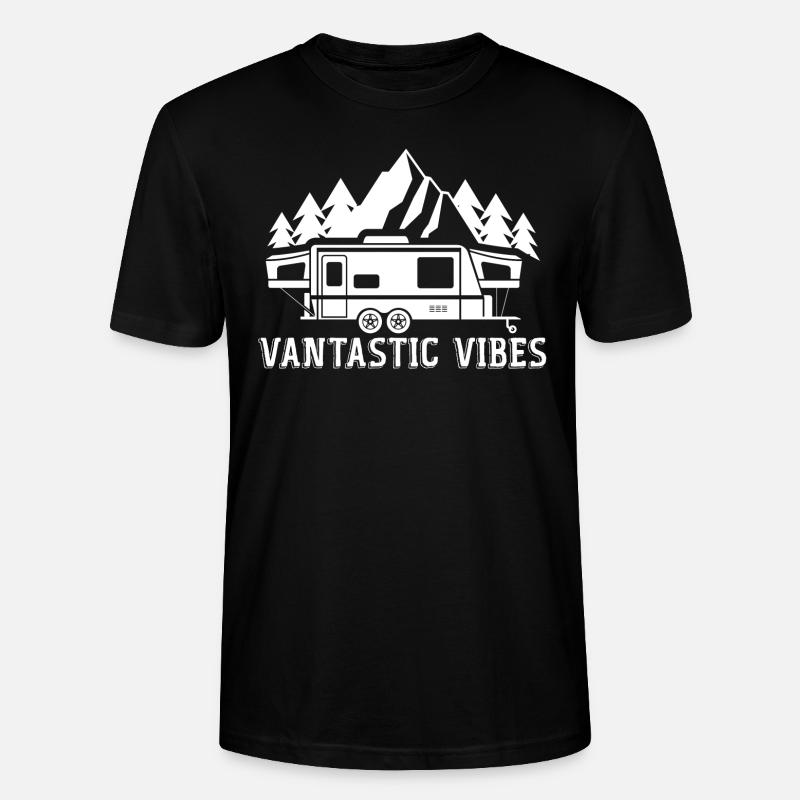 Vantastische Vibes! Van-Reise-Vibes - Stanley/Stella Unisex Bio-T-Shirt CRAFTER - Schwarz