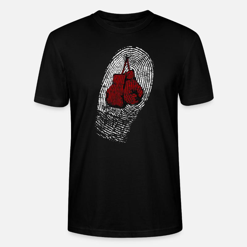 Gants de boxe boxe ADN empreintes digitales - T-shirt bio CRAFTER Stanley Stella Unisexe - noir