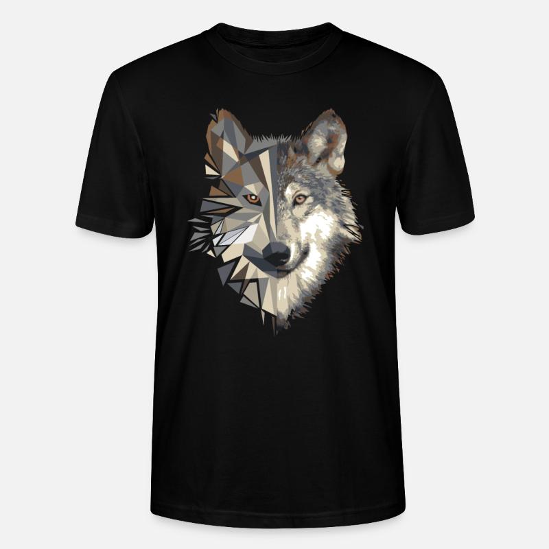 Wolf Hund - Stanley/Stella Unisex Bio-T-Shirt CRAFTER - Schwarz
