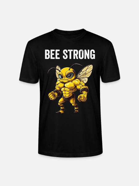 Bee Strong - Bee Design - Stanley/Stella CRAFTER Unisex Organic T-Shirt - black