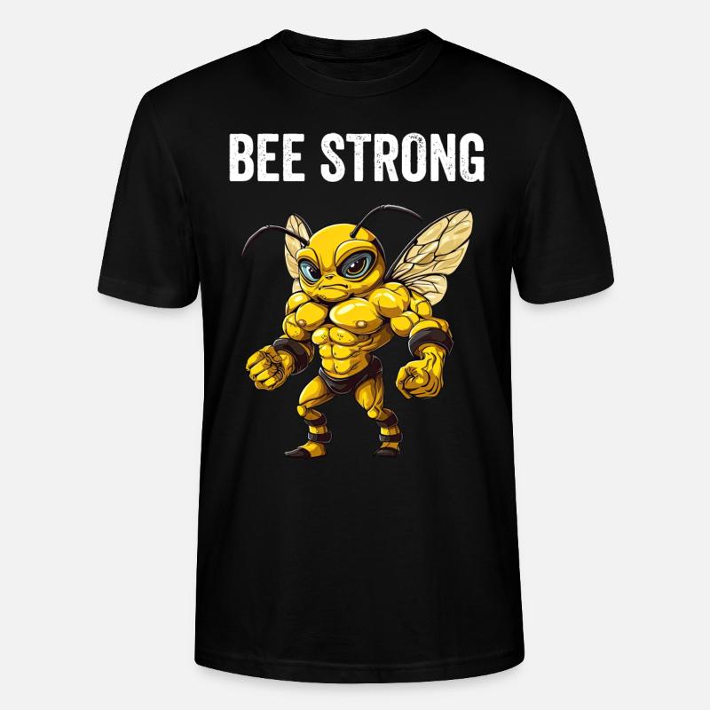 Bee Strong - Bee Design - Stanley/Stella CRAFTER Unisex Organic T-Shirt - black