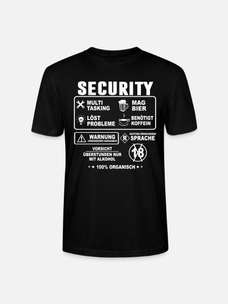 Achtung Security Sicherheitsdienst - Stanley/Stella Unisex Bio-T-Shirt CRAFTER - Schwarz