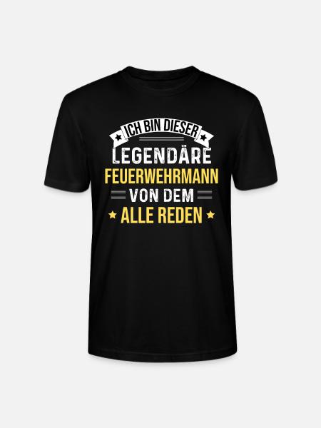 I'm that legendary firefighter - Stanley/Stella CRAFTER Unisex Organic T-Shirt - black
