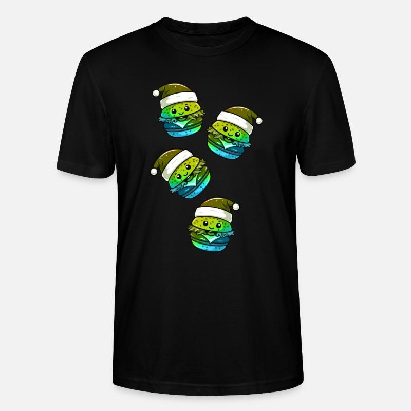 Burger Weihnachten Comic - Stanley/Stella Unisex Bio-T-Shirt CRAFTER - Schwarz