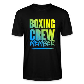 Boxing Crew - Stanley/Stella Unisex Bio-T-Shirt CRAFTER - Schwarz - Vorne - Alina (178cm) & Michal (187cm)