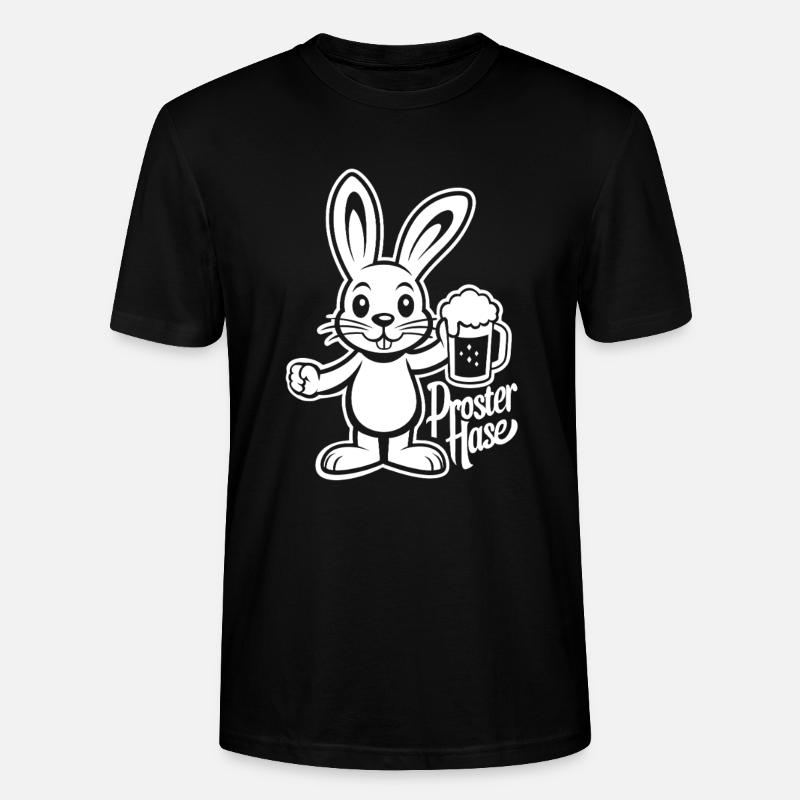 Prosterhase - Osterhase - Prost - Ostern - Stanley/Stella Unisex Bio-T-Shirt CRAFTER - Schwarz