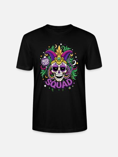 Mardi Gras - Skull - Costume - Gift - Stanley/Stella CRAFTER Unisex Organic T-Shirt - black