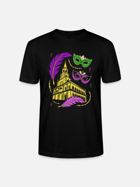 Mardi Gras - Carnival - Mask - Gift - Stanley/Stella CRAFTER Unisex Organic T-Shirt - black