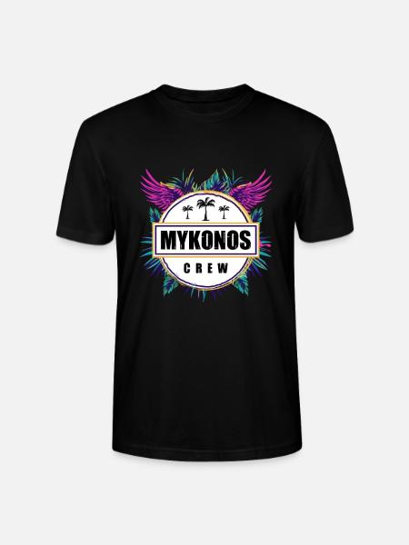 Mykonos Crew Tropisch - Stanley/Stella Unisex Bio-T-Shirt CRAFTER - Schwarz