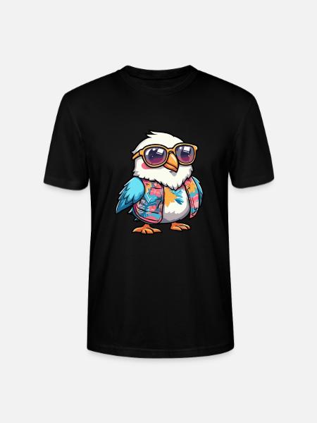 Colombe oiseau drôle d’été - T-shirt bio CRAFTER Stanley Stella Unisexe - noir