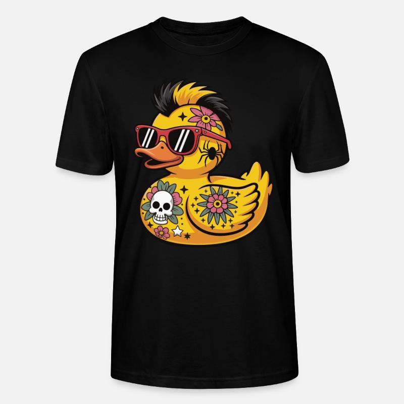 Tätowierte Gummiente im Punk-Stil Accessoires - Stanley/Stella Unisex Bio-T-Shirt CRAFTER - Schwarz