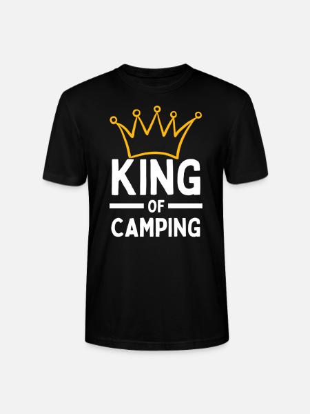 CAMPING CAMPER CAMPING TENT KING - Stanley/Stella CRAFTER Unisex Organic T-Shirt - black