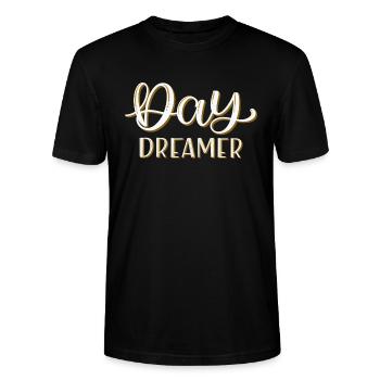 Rêveur de jour - T-shirt bio CRAFTER Stanley Stella Unisexe - noir - Devant - Alina (178cm) & Michal (187cm)