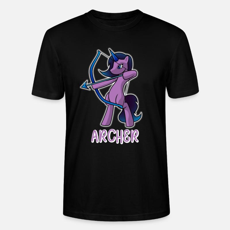 Bogenschütze Einhorn - Stanley/Stella Unisex Bio-T-Shirt CRAFTER - Schwarz