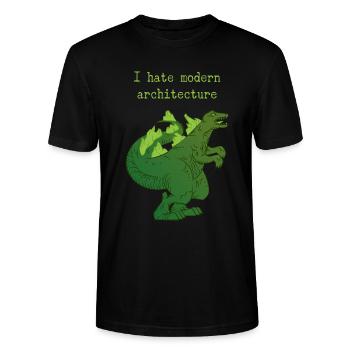 Monster - Stanley/Stella CRAFTER Unisex Organic T-Shirt - black - Front - Alina (178cm) & Michal (187cm)
