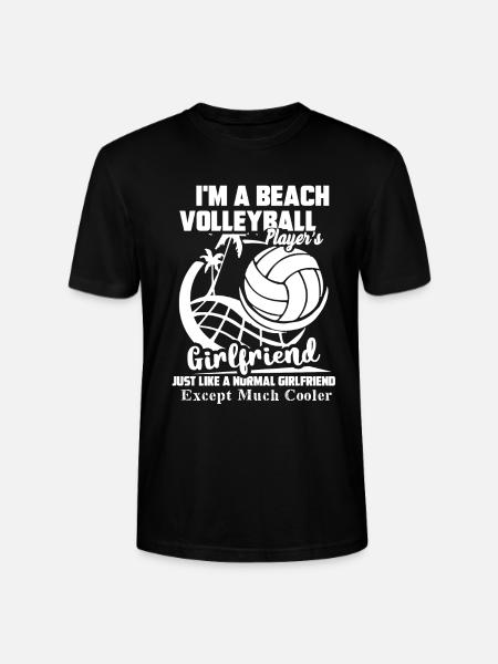 Beach Volleyball Girlfriend Cooler - Stanley/Stella CRAFTER Unisex Organic T-Shirt - black