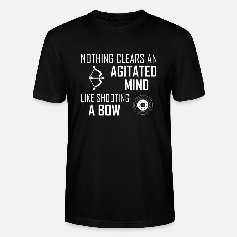 Bogenschießen hilft um runterzukommen - Stanley/Stella Unisex Bio-T-Shirt CRAFTER - Schwarz