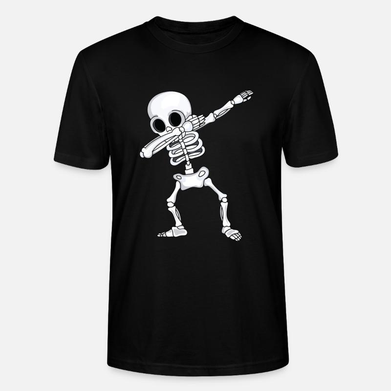 Dabbing Skelett - Stanley/Stella Unisex Bio-T-Shirt CRAFTER - Schwarz