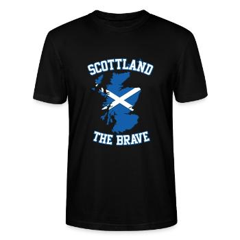 Die Mutigen Schotten aus Schottland - Stanley/Stella Unisex Bio-T-Shirt CRAFTER - Schwarz - Vorne - Alina (178cm) & Michal (187cm)