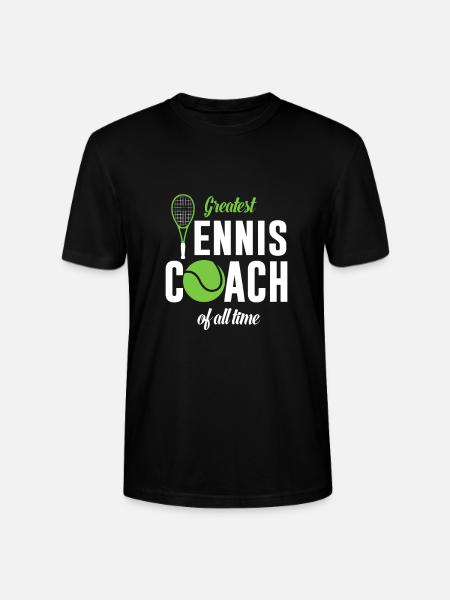 Largest tennis coach ever - Stanley/Stella CRAFTER Unisex Organic T-Shirt - black