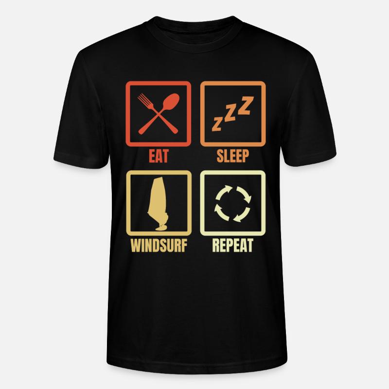 Windsurfen Zeitplan - Stanley/Stella Unisex Bio-T-Shirt CRAFTER - Schwarz