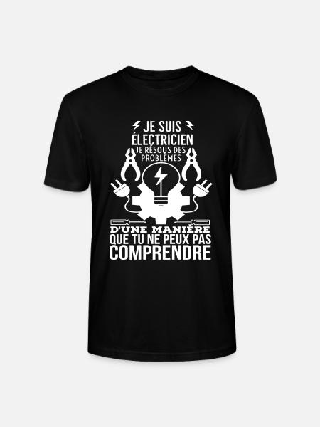 Électricien: Problèmes Incompris - T-shirt bio CRAFTER Stanley Stella Unisexe - noir