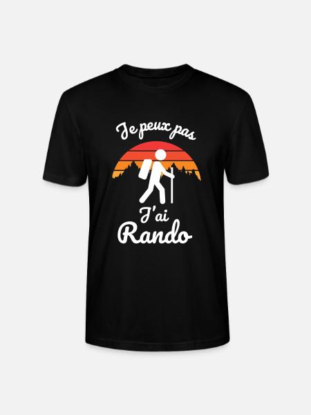 randonnée rando 2 - T-shirt bio CRAFTER Stanley Stella Unisexe - noir
