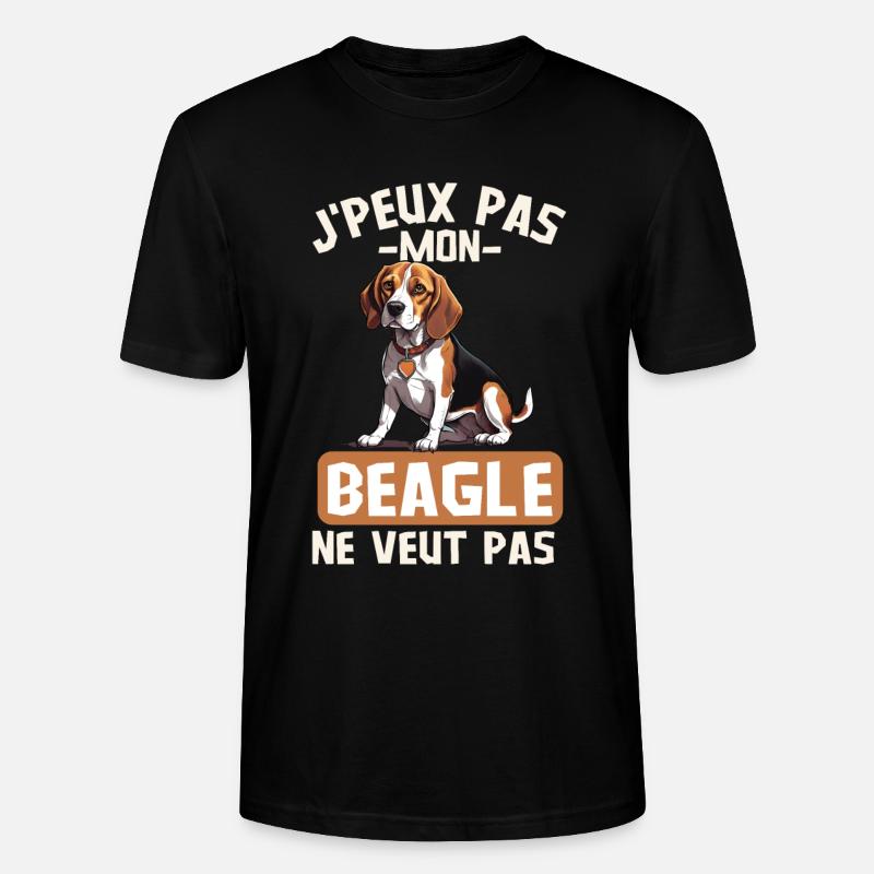 Chien de race beagle - T-shirt bio CRAFTER Stanley Stella Unisexe - noir