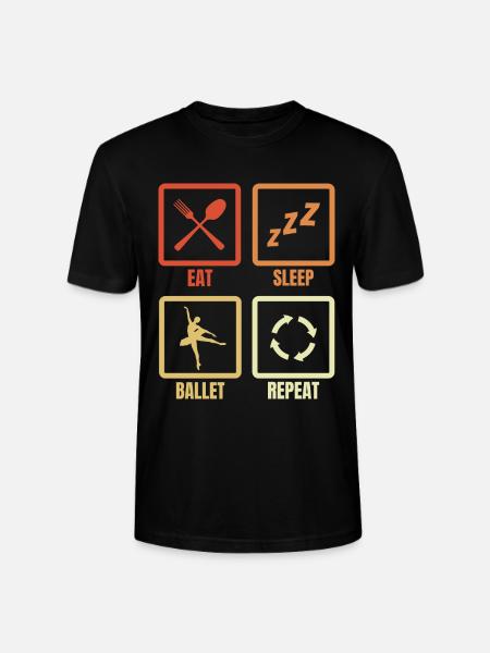 Eat Sleep Ballet Repeat - Stanley/Stella CRAFTER Unisex Organic T-Shirt - black