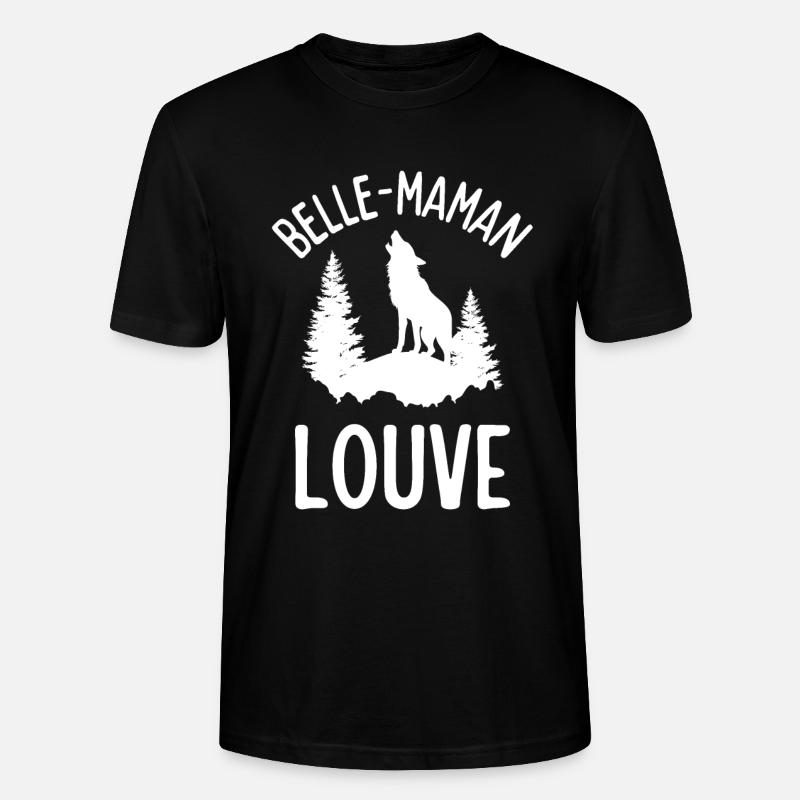 Louve hurlante en forêt - T-shirt bio CRAFTER Stanley Stella Unisexe - noir