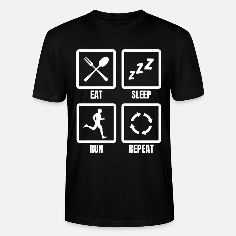 Runner Routine - Stanley/Stella CRAFTER Unisex Organic T-Shirt - black