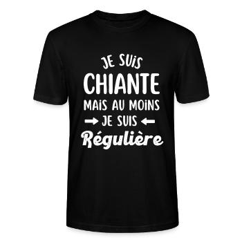 Nervige Frau - Stanley/Stella Unisex Bio-T-Shirt CRAFTER - Schwarz - Vorne - Alina (178cm) & Michal (187cm)
