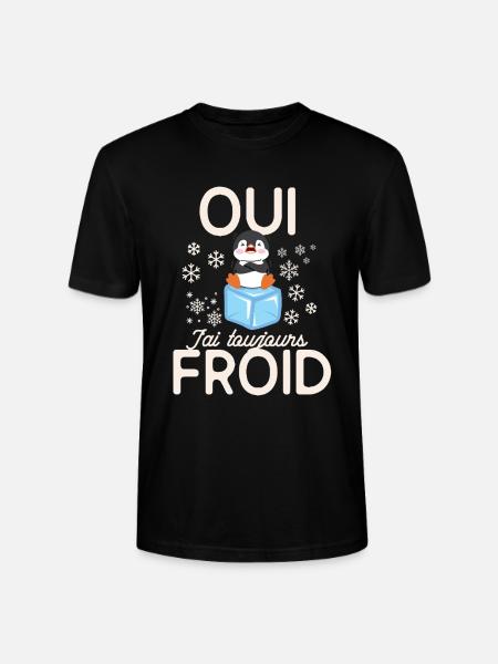 Frozen Penguin Always Cold - Stanley/Stella CRAFTER Unisex Organic T-Shirt - black
