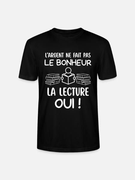 Lecture Bonheur, Argent Non - T-shirt bio CRAFTER Stanley Stella Unisexe - noir