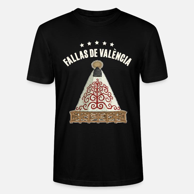 Fleurs de Fallas de Valencia - T-shirt bio CRAFTER Stanley Stella Unisexe - noir