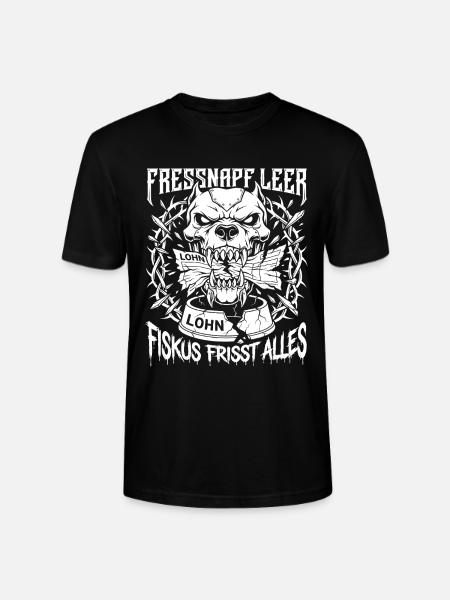 Fressnapf Leer, Fiskus Frisst Alles - Stanley/Stella Unisex Bio-T-Shirt CRAFTER - Schwarz