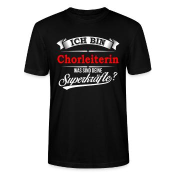 Chorleiter Chorleiterin Dirigent Dirigentin Chor - Stanley/Stella Unisex Bio-T-Shirt CRAFTER - Schwarz - Vorne - Alina (178cm) & Michal (187cm)