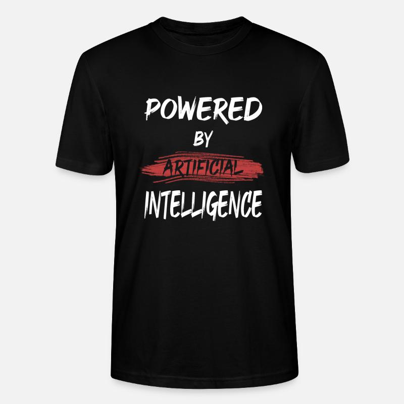 POWERED BY ARTIFICIAL INTELLIGENCE - Stanley/Stella CRAFTER Unisex Organic T-Shirt - black