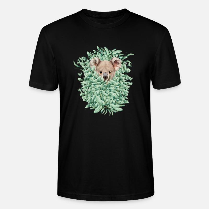 Koala Bear in Eukalyptuswald - Stanley/Stella Unisex Bio-T-Shirt CRAFTER - Schwarz