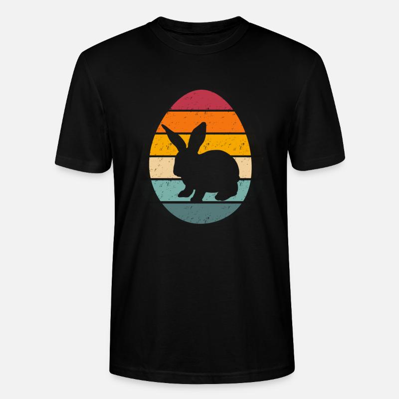 Easter Egg with bunny - Stanley/Stella Unisex Bio-T-Shirt CRAFTER - Schwarz