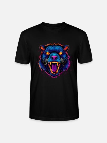 Screaming animal - Stanley/Stella CRAFTER Unisex Organic T-Shirt - black