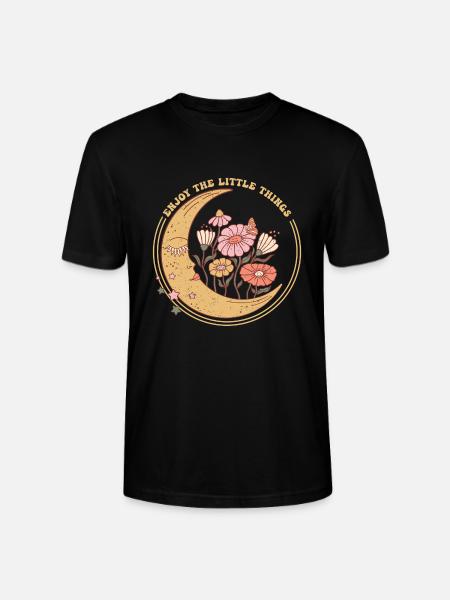 ENJOY THE LITTLE THINGS - Stanley/Stella CRAFTER Unisex Organic T-Shirt - black