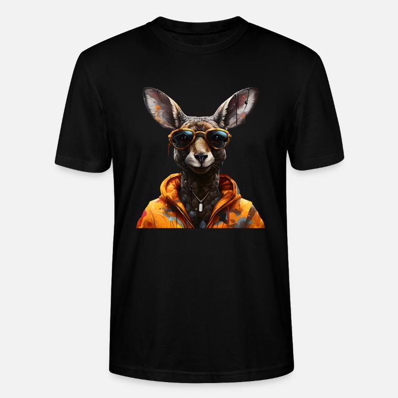Rap Känguru - Stanley/Stella Unisex Bio-T-Shirt CRAFTER - Schwarz