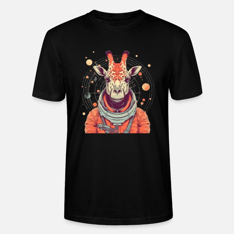 Space Giraffe - Stanley/Stella Unisex Bio-T-Shirt CRAFTER - Schwarz
