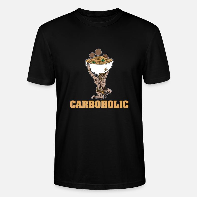 Carboholic Funny Carboholic Loading Nouilles - T-shirt bio CRAFTER Stanley Stella Unisexe - noir
