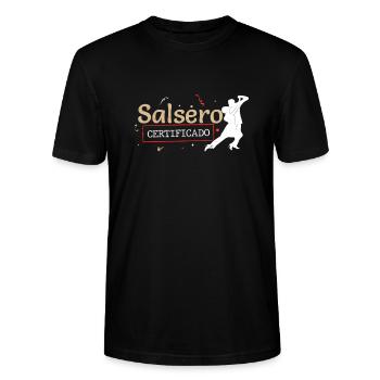 Salsa Certificado Danseuse latine drôle salsa - T-shirt bio CRAFTER Stanley Stella Unisexe - noir - Devant - Alina (178cm) & Michal (187cm)